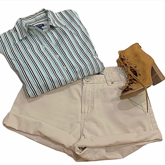 Nautica Shorts Khaki Mid-rise Neutral Color Shorts Size 6 - Picture 2 of 10